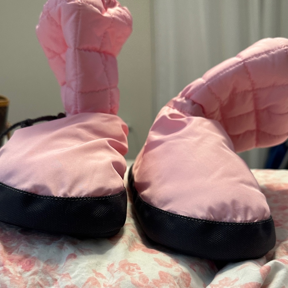 Pink Quilted Russian Pointe Ballet Booties